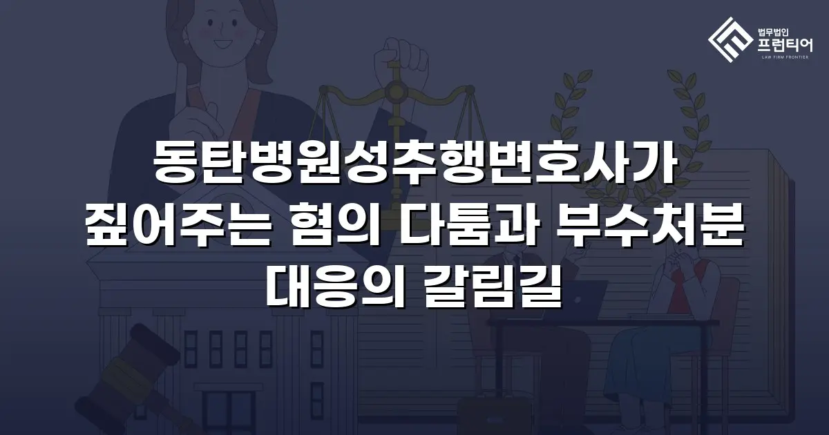 동탄병원성추행변호사가 짚어주는 혐의 다툼과 부수처분 대응의 갈림길