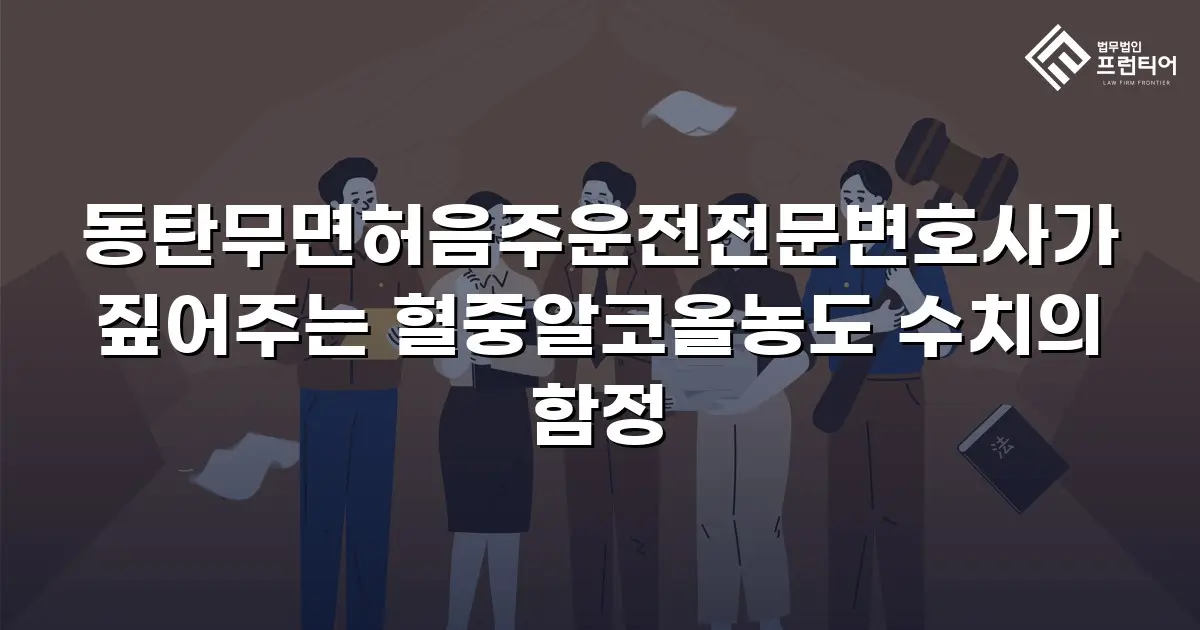 동탄무면허음주운전전문변호사가 짚어주는 혈중알코올농도 수치의 함정