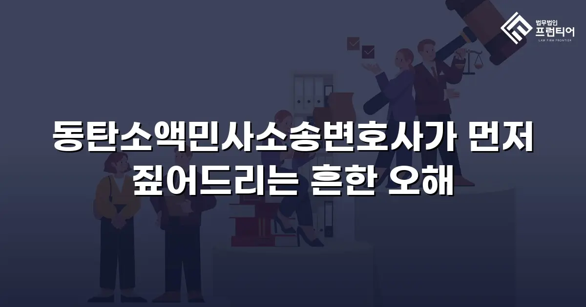 동탄소액민사소송변호사가 먼저 짚어드리는 흔한 오해