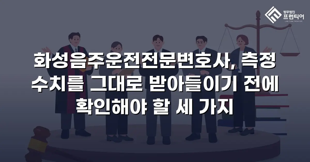 화성음주운전전문변호사, 측정 수치를 그대로 받아들이기 전에 확인해야 할 세 가지