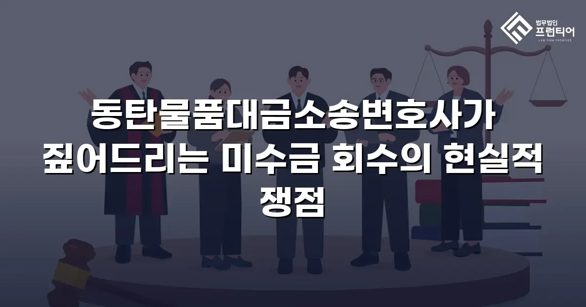 동탄물품대금소송변호사가 짚어드리는 미수금 회수의 현실적 쟁점