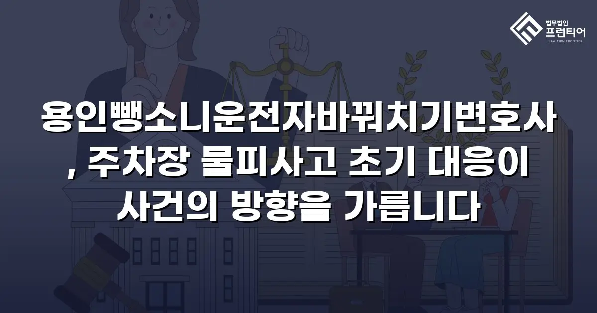용인뺑소니운전자바꿔치기변호사, 주차장 물피사고 초기 대응이 사건의 방향을 가릅니다