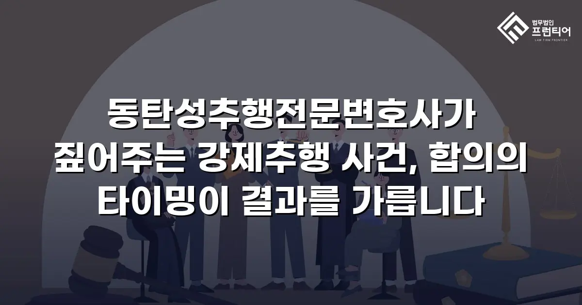 동탄성추행전문변호사가 짚어주는 강제추행 사건, 합의의 타이밍이 결과를 가릅니다