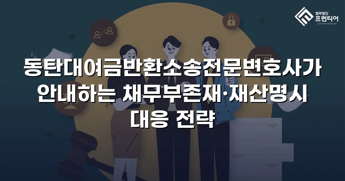 동탄대여금반환소송전문변호사가 안내하는 채무부존재·재산명시 대응 전략