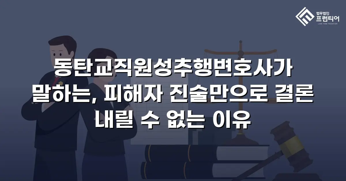 동탄교직원성추행변호사가 말하는, 피해자 진술만으로 결론 내릴 수 없는 이유