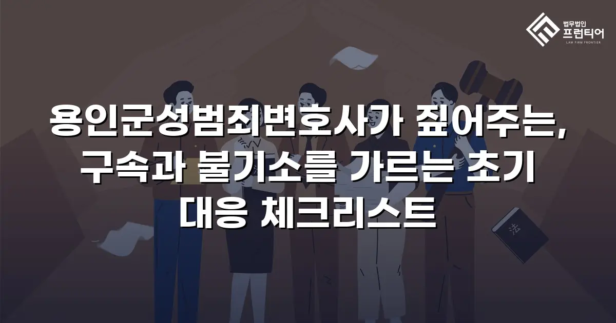 용인군성범죄변호사가 짚어주는, 구속과 불기소를 가르는 초기 대응 체크리스트