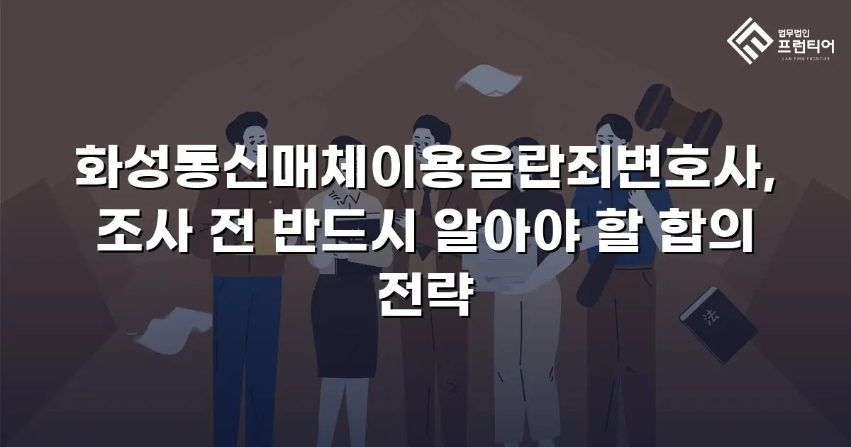 화성통신매체이용음란죄변호사, 조사 전 반드시 알아야 할 합의 전략