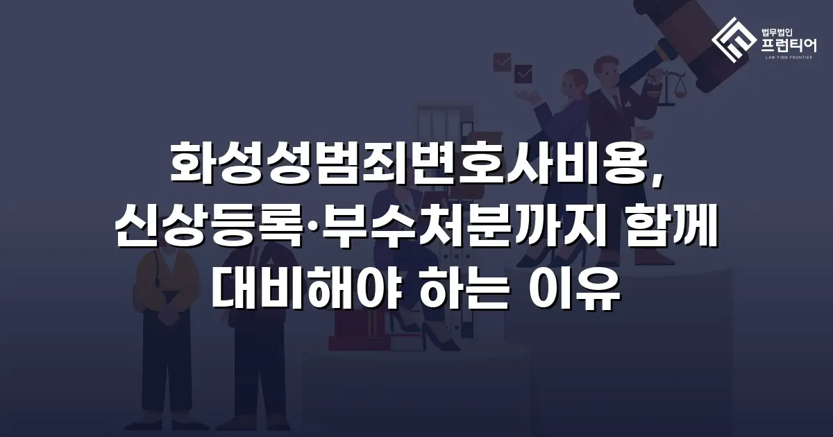 화성성범죄변호사비용, 신상등록·부수처분까지 함께 대비해야 하는 이유