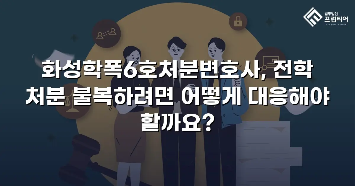 화성학폭6호처분변호사, 전학 처분 불복하려면 어떻게 대응해야 할까요?
