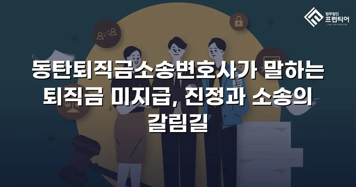 동탄퇴직금소송변호사가 말하는 퇴직금 미지급, 진정과 소송의 갈림길