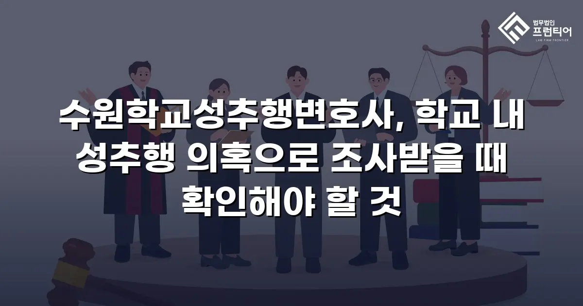 수원학교성추행변호사, 학교 내 성추행 의혹으로 조사받을 때 확인해야 할 것