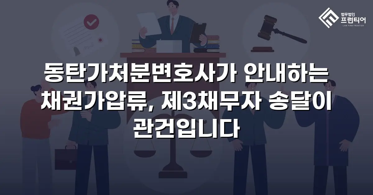 동탄가처분변호사가 안내하는 채권가압류, 제3채무자 송달이 관건입니다