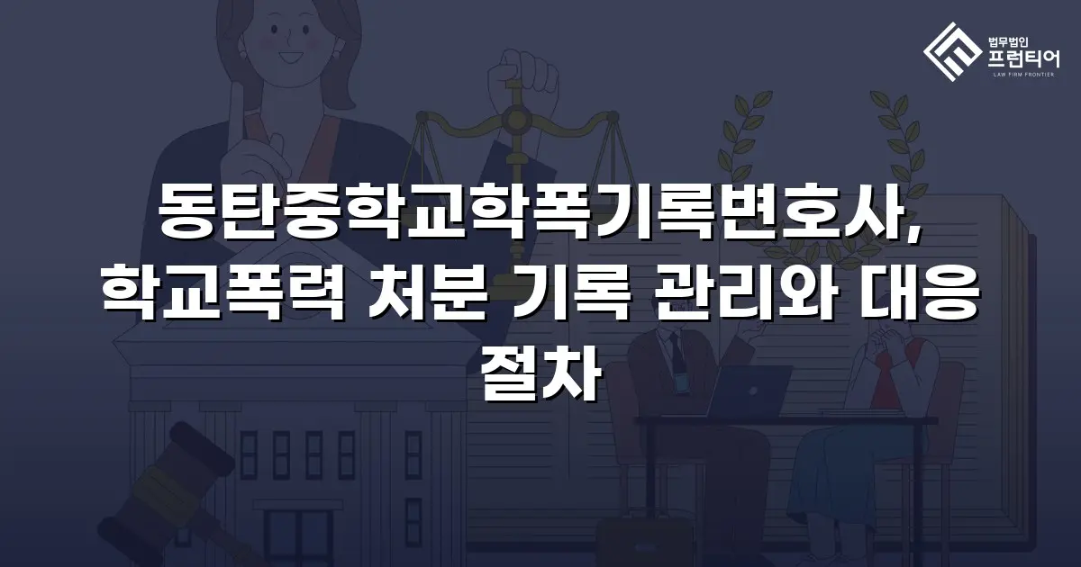 동탄중학교학폭기록변호사, 학교폭력 처분 기록 관리와 대응 절차