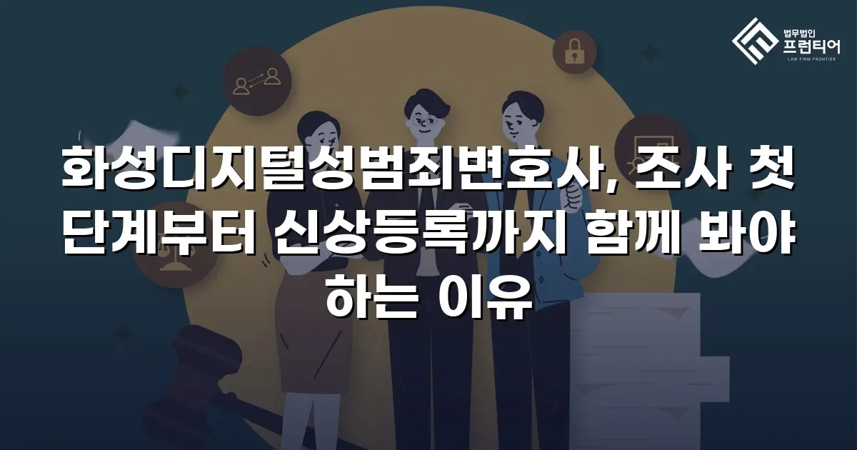 화성디지털성범죄변호사, 조사 첫 단계부터 신상등록까지 함께 봐야 하는 이유