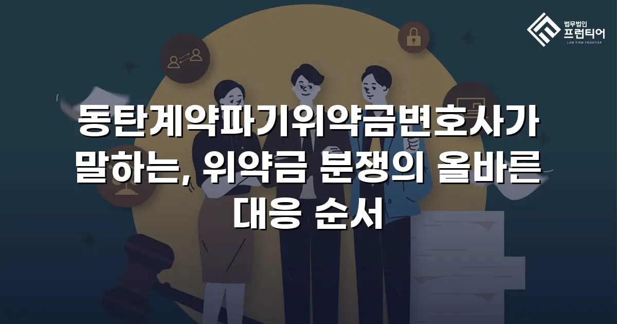 동탄계약파기위약금변호사가 말하는, 위약금 분쟁의 올바른 대응 순서