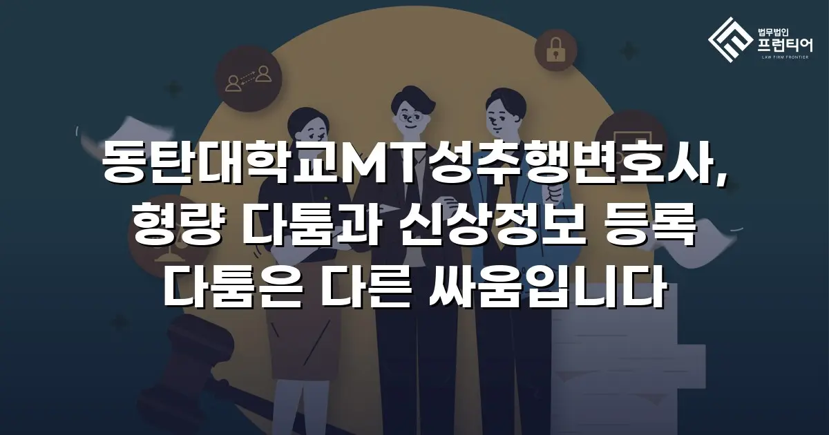 동탄대학교MT성추행변호사, 형량 다툼과 신상정보 등록 다툼은 다른 싸움입니다