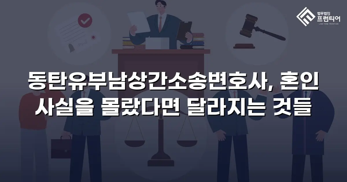 동탄유부남상간소송변호사, 혼인 사실을 몰랐다면 달라지는 것들