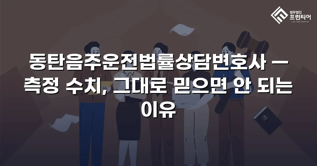 동탄음주운전법률상담변호사 — 측정 수치, 그대로 믿으면 안 되는 이유