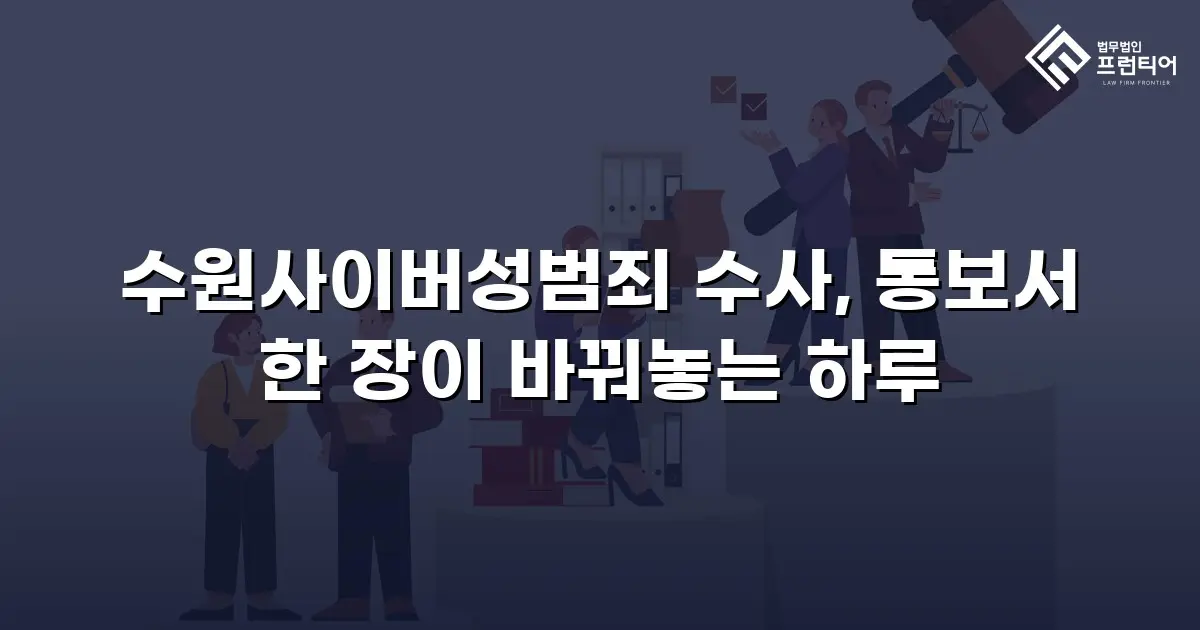 수원사이버성범죄 수사, 통보서 한 장이 바꿔놓는 하루
