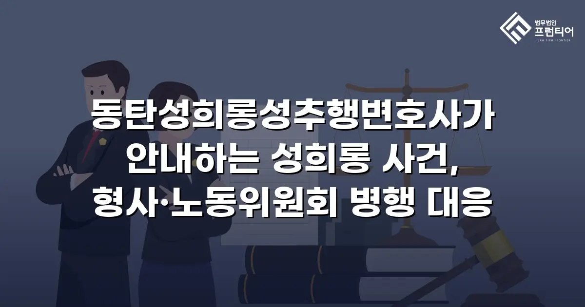 동탄성희롱성추행변호사가 안내하는 성희롱 사건, 형사·노동위원회 병행 대응