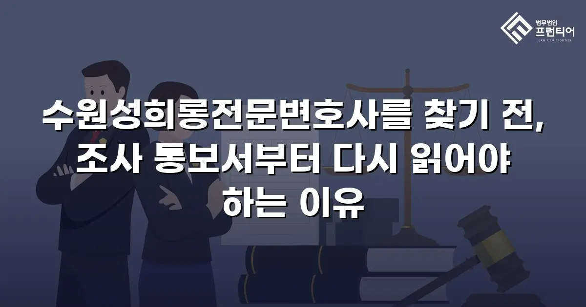 수원성희롱전문변호사를 찾기 전, 조사 통보서부터 다시 읽어야 하는 이유