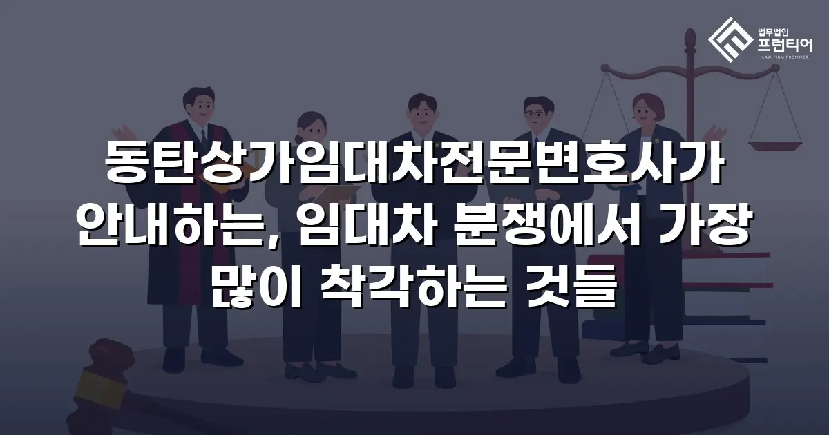 동탄상가임대차전문변호사가 안내하는, 임대차 분쟁에서 가장 많이 착각하는 것들