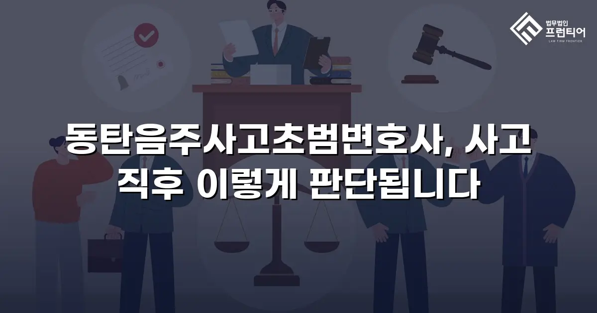 동탄음주사고초범변호사, 사고 직후 이렇게 판단됩니다
