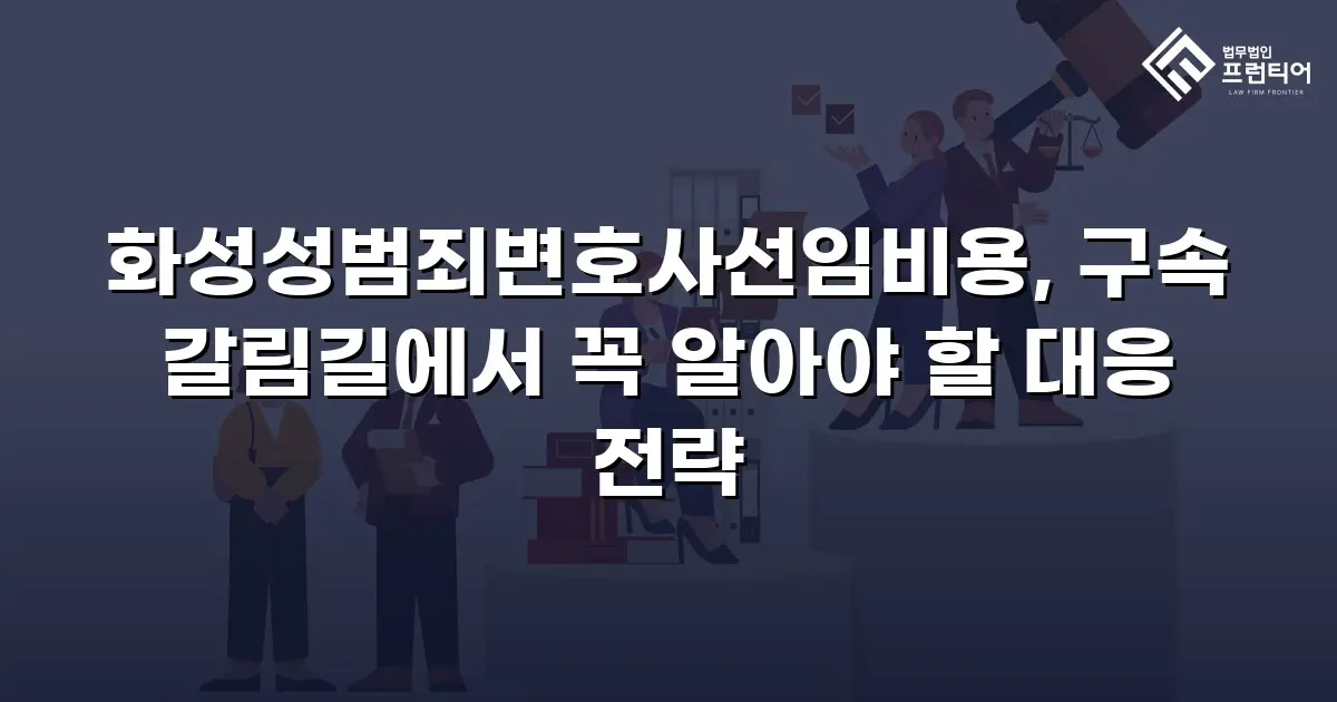 화성성범죄변호사선임비용, 구속 갈림길에서 꼭 알아야 할 대응 전략