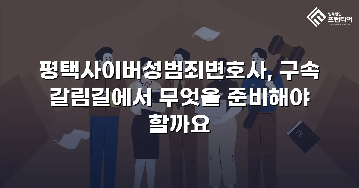 평택사이버성범죄변호사, 구속 갈림길에서 무엇을 준비해야 할까요