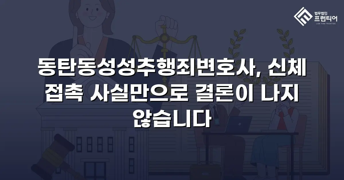 동탄동성성추행죄변호사, 신체 접촉 사실만으로 결론이 나지 않습니다