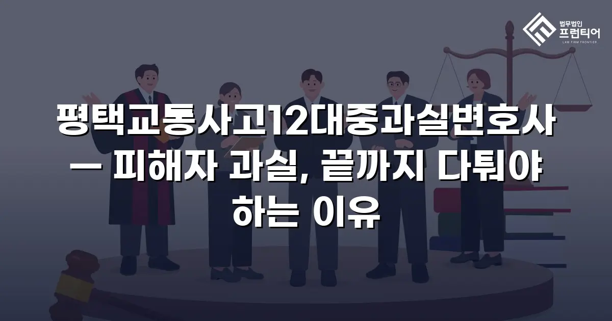 평택교통사고12대중과실변호사 — 피해자 과실, 끝까지 다퉈야 하는 이유