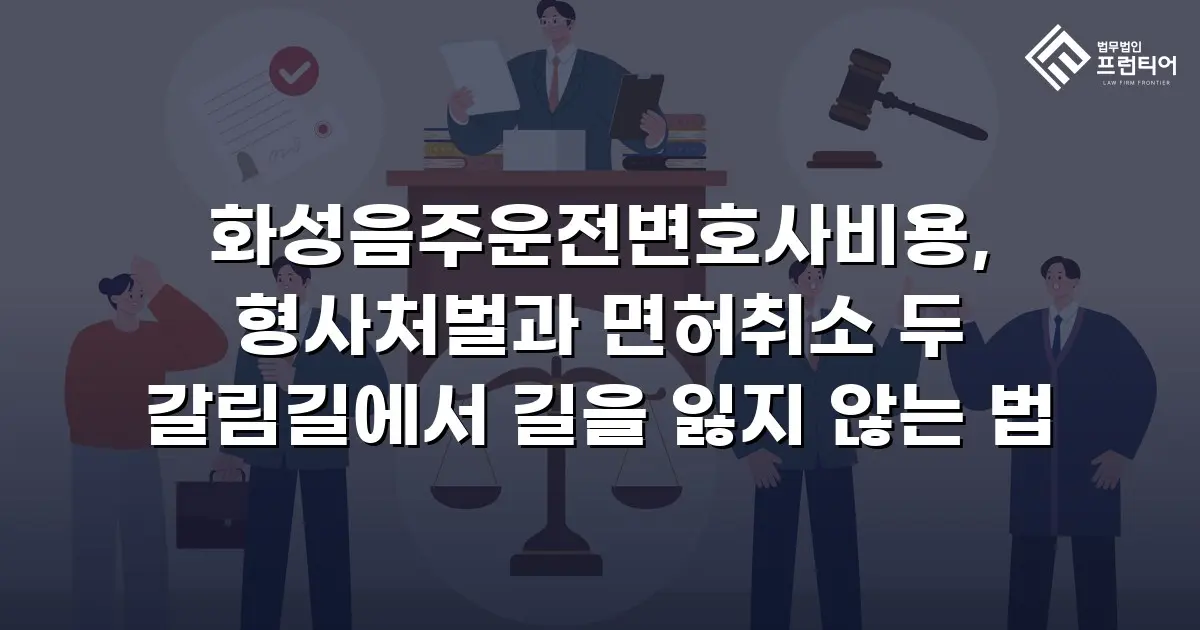 화성음주운전변호사비용, 형사처벌과 면허취소 두 갈림길에서 길을 잃지 않는 법