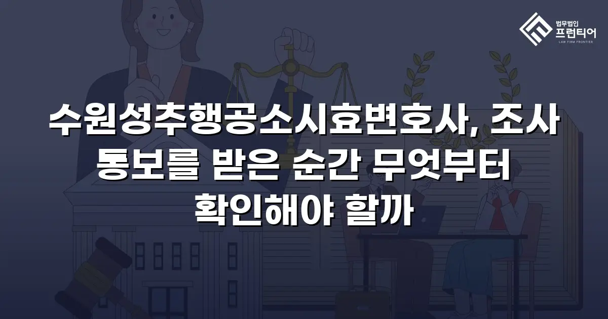 수원성추행공소시효변호사, 조사 통보를 받은 순간 무엇부터 확인해야 할까