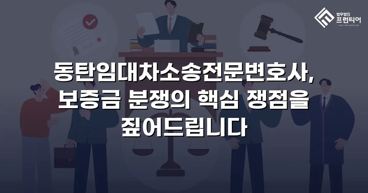 동탄임대차소송전문변호사, 보증금 분쟁의 핵심 쟁점을 짚어드립니다
