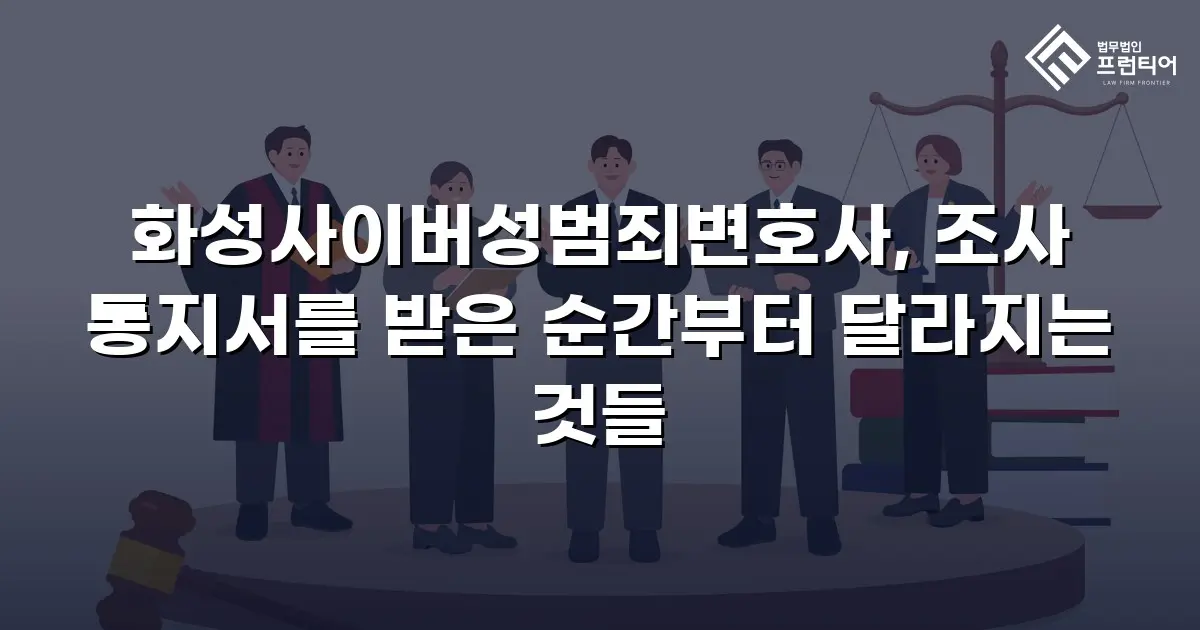 화성사이버성범죄변호사, 조사 통지서를 받은 순간부터 달라지는 것들