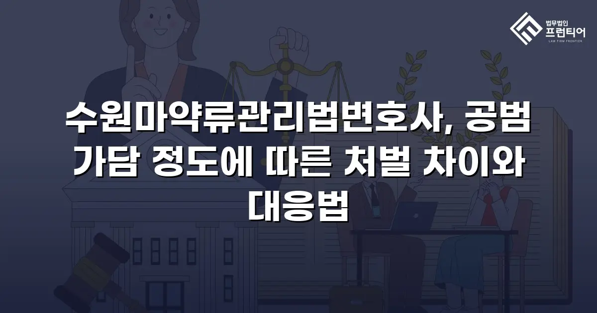 수원마약류관리법변호사, 공범 가담 정도에 따른 처벌 차이와 대응법