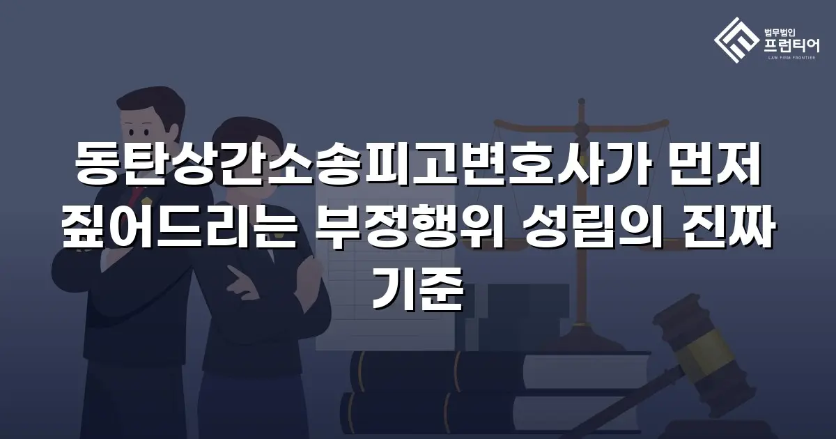동탄상간소송피고변호사가 먼저 짚어드리는 부정행위 성립의 진짜 기준
