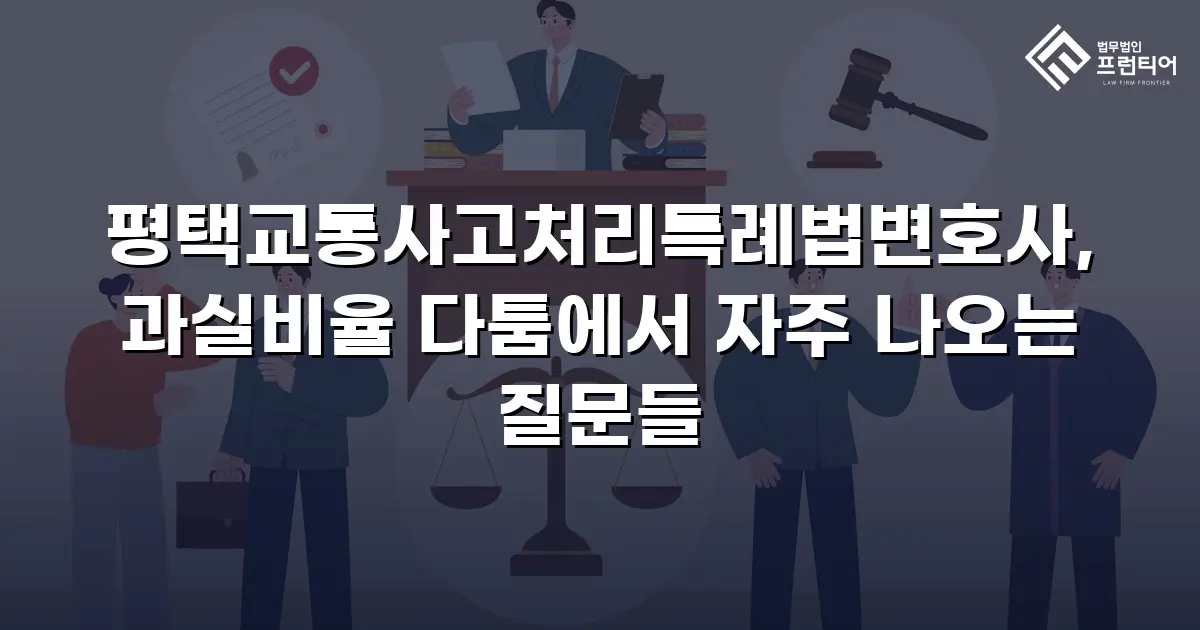 평택교통사고처리특례법변호사, 과실비율 다툼에서 자주 나오는 질문들