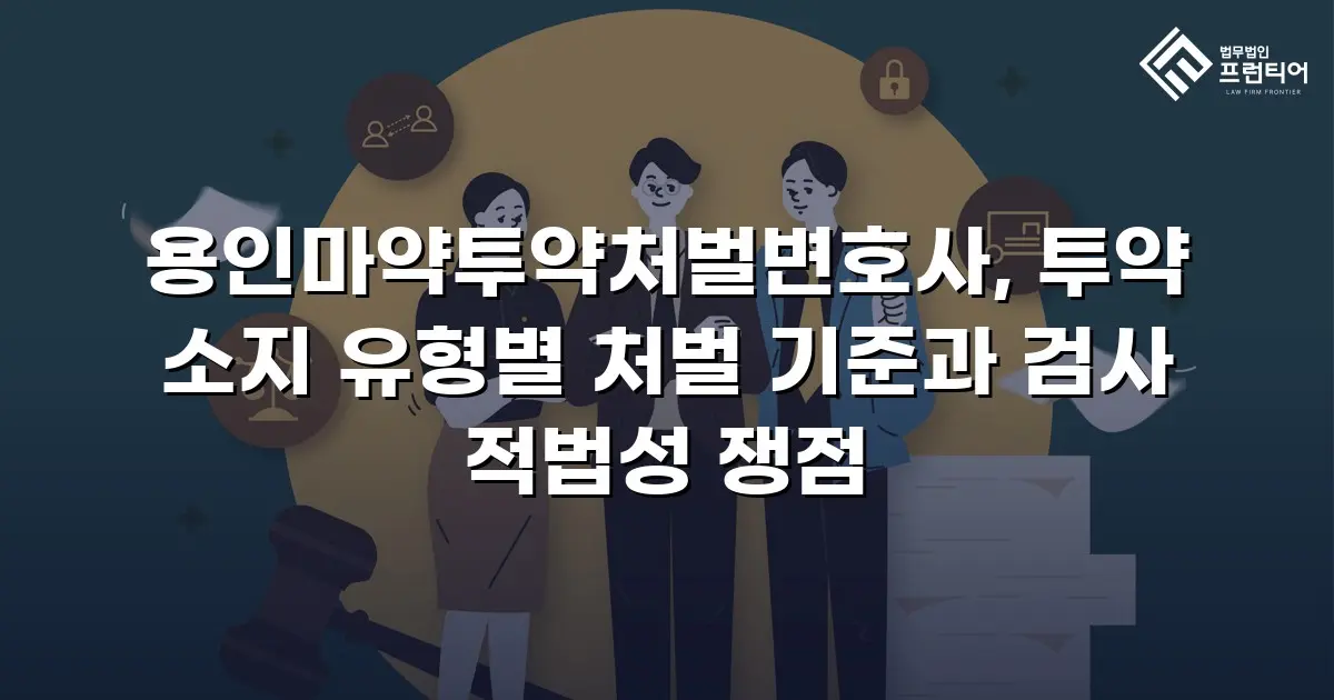 용인마약투약처벌변호사, 투약 소지 유형별 처벌 기준과 검사 적법성 쟁점