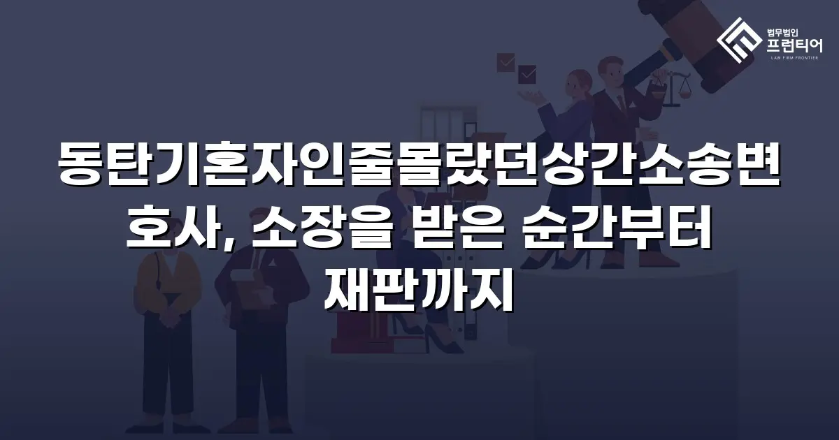 동탄기혼자인줄몰랐던상간소송변호사, 소장을 받은 순간부터 재판까지