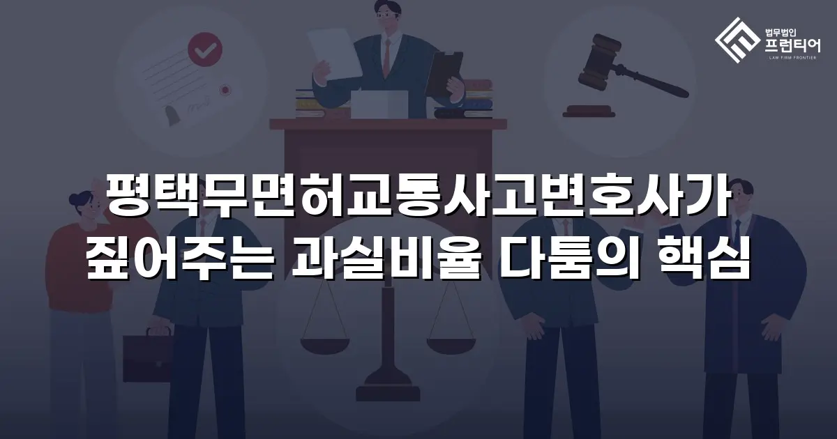 평택무면허교통사고변호사가 짚어주는 과실비율 다툼의 핵심