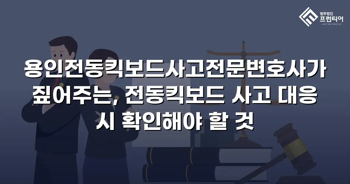 용인전동킥보드사고전문변호사가 짚어주는, 전동킥보드 사고 대응 시 확인해야 할 것