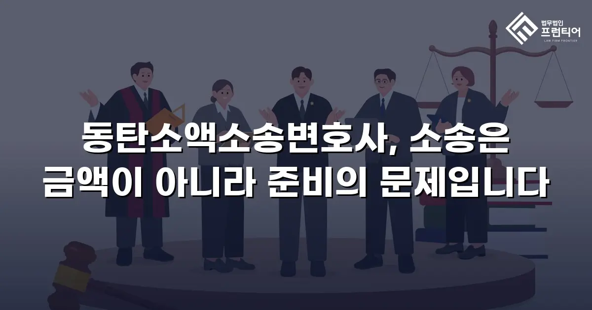 동탄소액소송변호사, 소송은 금액이 아니라 준비의 문제입니다