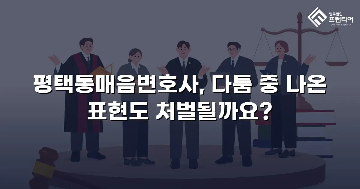 평택통매음변호사, 다툼 중 나온 표현도 처벌될까요?