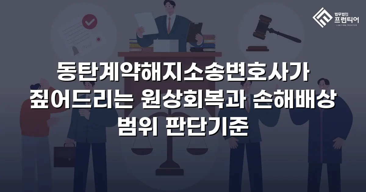 동탄계약해지소송변호사가 짚어드리는 원상회복과 손해배상 범위 판단기준