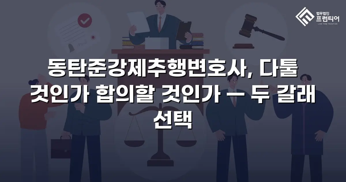 동탄준강제추행변호사, 다툴 것인가 합의할 것인가 — 두 갈래 선택
