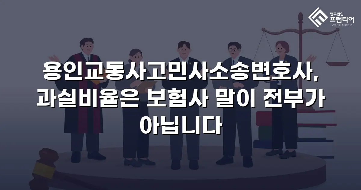 용인교통사고민사소송변호사, 과실비율은 보험사 말이 전부가 아닙니다
