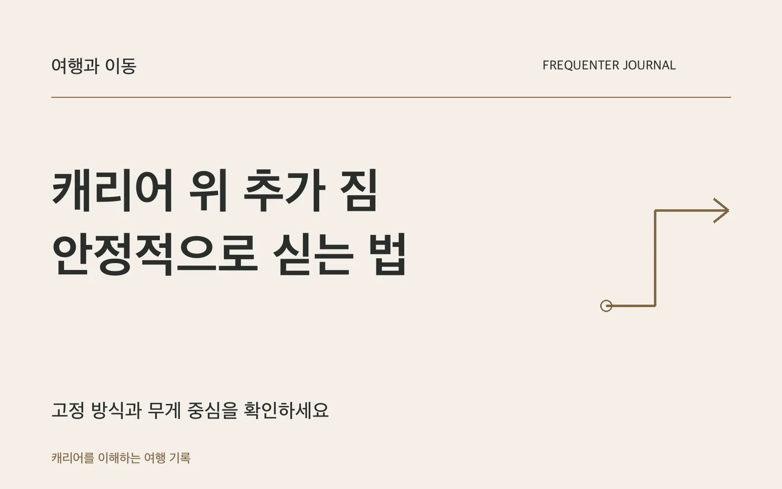 캐리어 위에 올리는 가방, 본체와 손잡이에 맞는 크기를 확인하세요