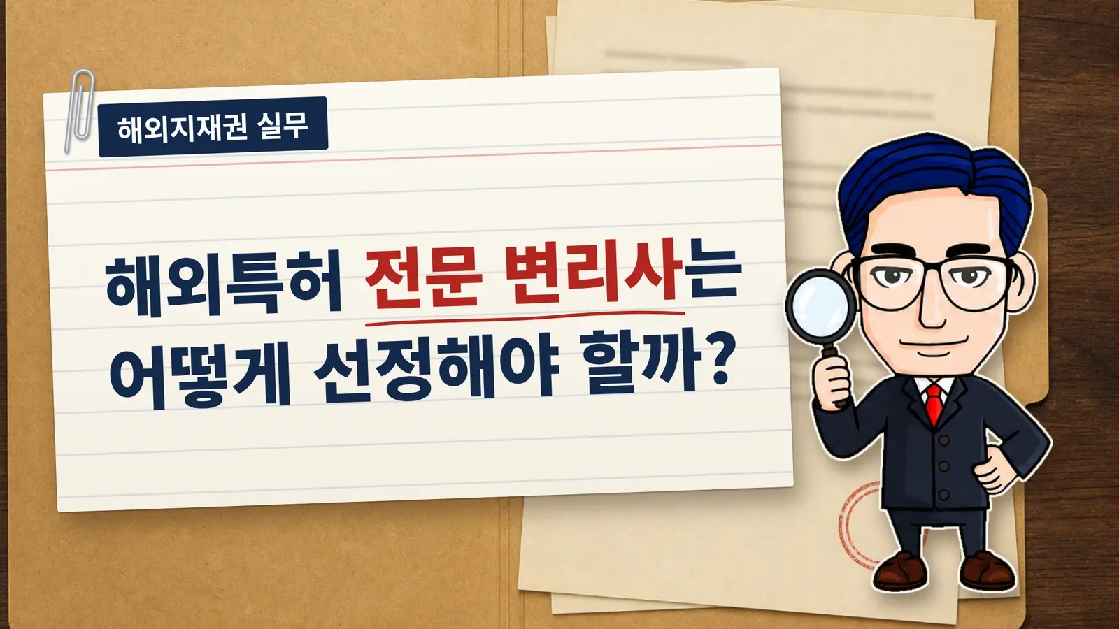 해외특허 전문 변리사는 어떻게 선정해야 할까?