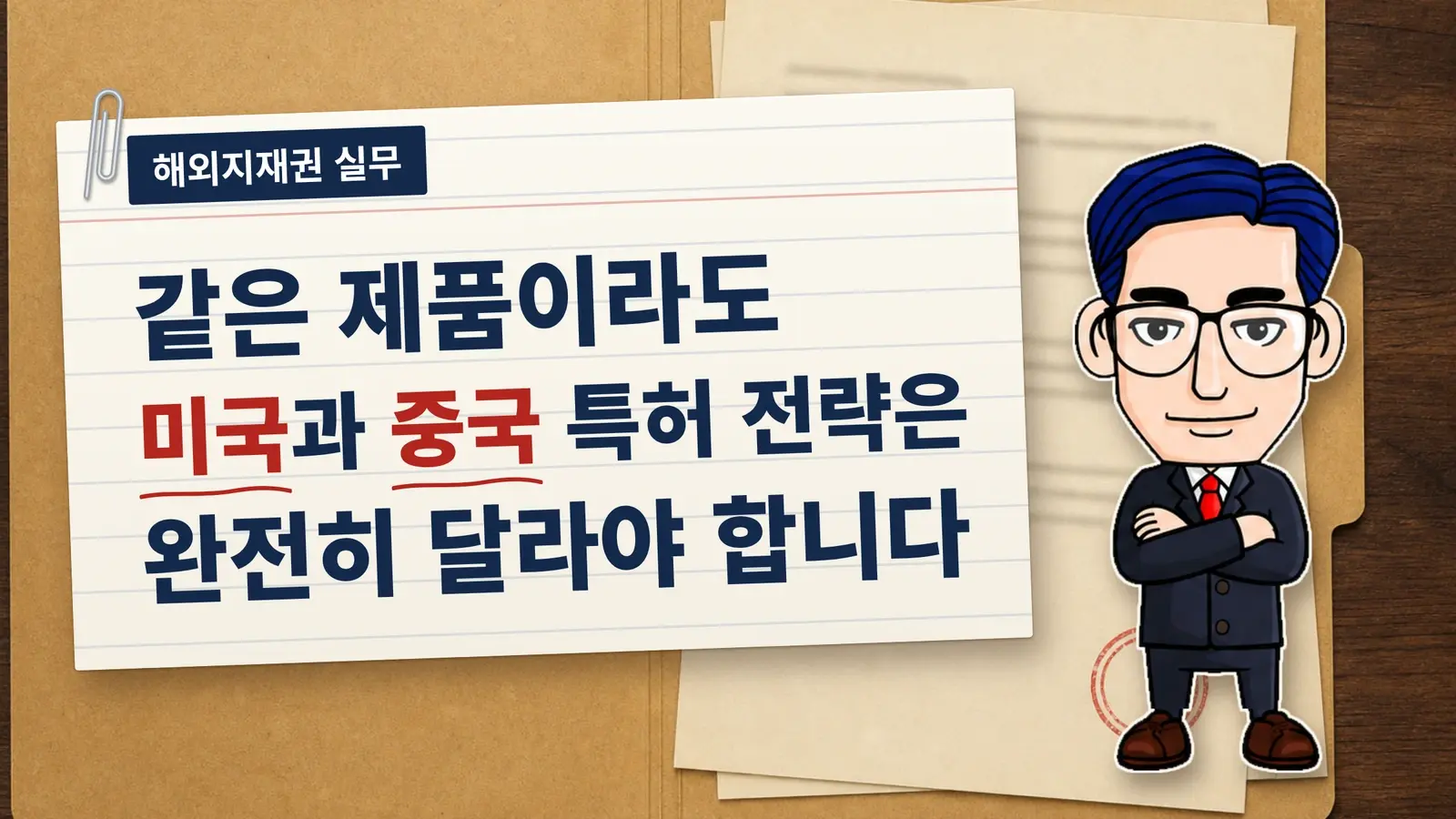 같은 제품이라도 미국과 중국 특허 전략은 완전히 달라야 합니다